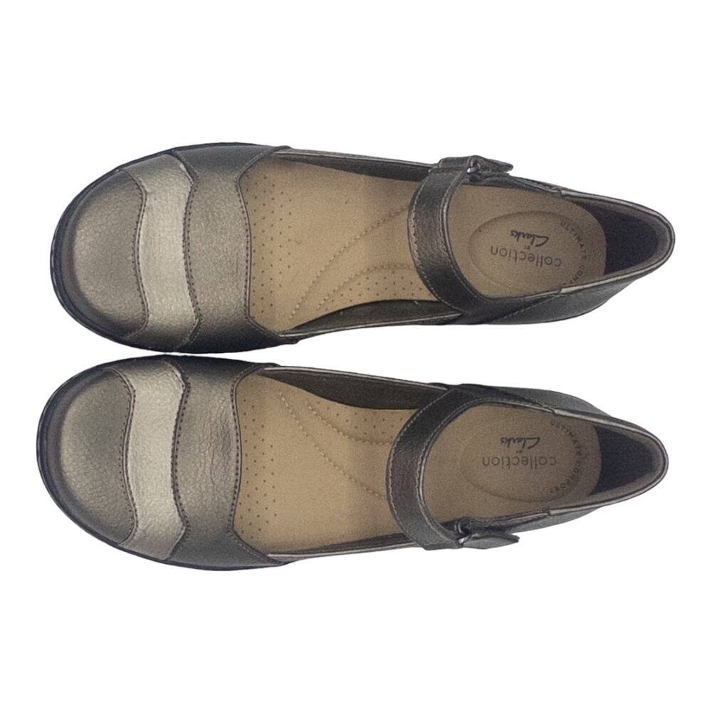 Clarks Metallic Cora Abby Mary Jane Flats 7.5 Women's - Picture 7 of 8